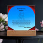 To Our Precious Mother - Acrylic Plaque, Elegant Printed Square Keepsake, Heartfelt Gift for Mom, Perfect for Mother’s Day or Special Occasions