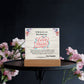 To My Gentle and Wise Protector - My Mother -Acrylic Plaque, Elegant Printed Square Keepsake, Heartfelt Gift of Love and Appreciation, Perfect for Honoring Loved Ones